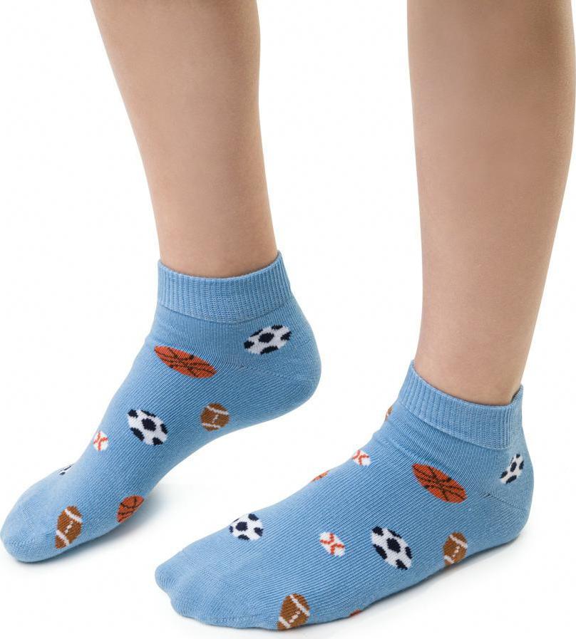 Modré chlapecké vzorované ponožky Art.004 RA219, BLUE Veľkosť: 26/28