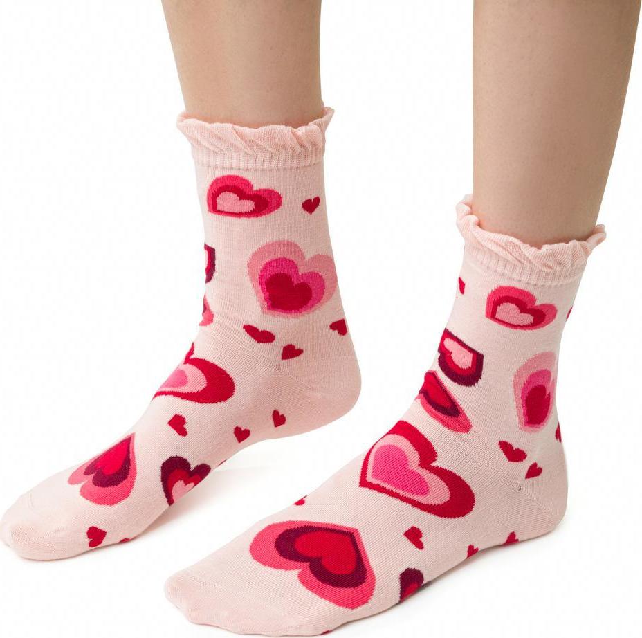 Červené pánske vianočné ponožky so sobmi Art.136 KM128, RED Veľkosť: 38/40