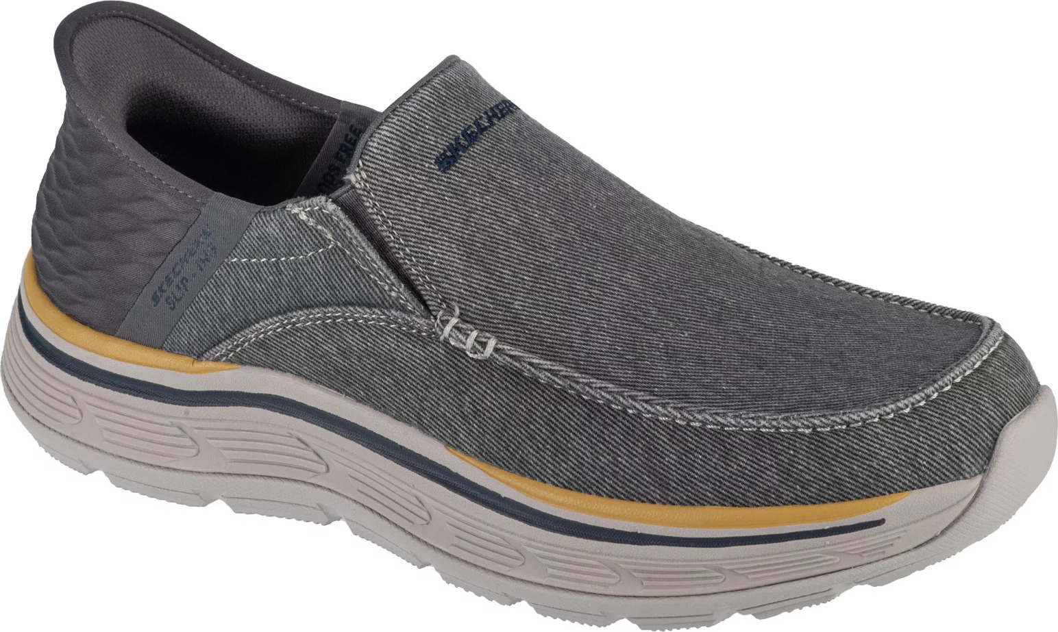 Sivé slip-on tenisky Skechers Slip-Ins Remaxed - Fenick 204839-CHAR Veľkosť: 41