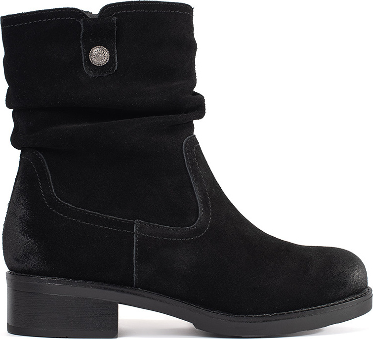 Nízke čierne kožené čižmy Sergio Leone BT355-S-B Veľkosť: 39