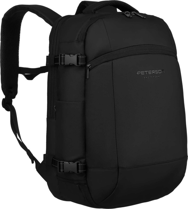 Peterson Čierny cestovný batoh s vákuovou komorou a USB portom PTN 24359 Veľkosť: ONE SIZE
