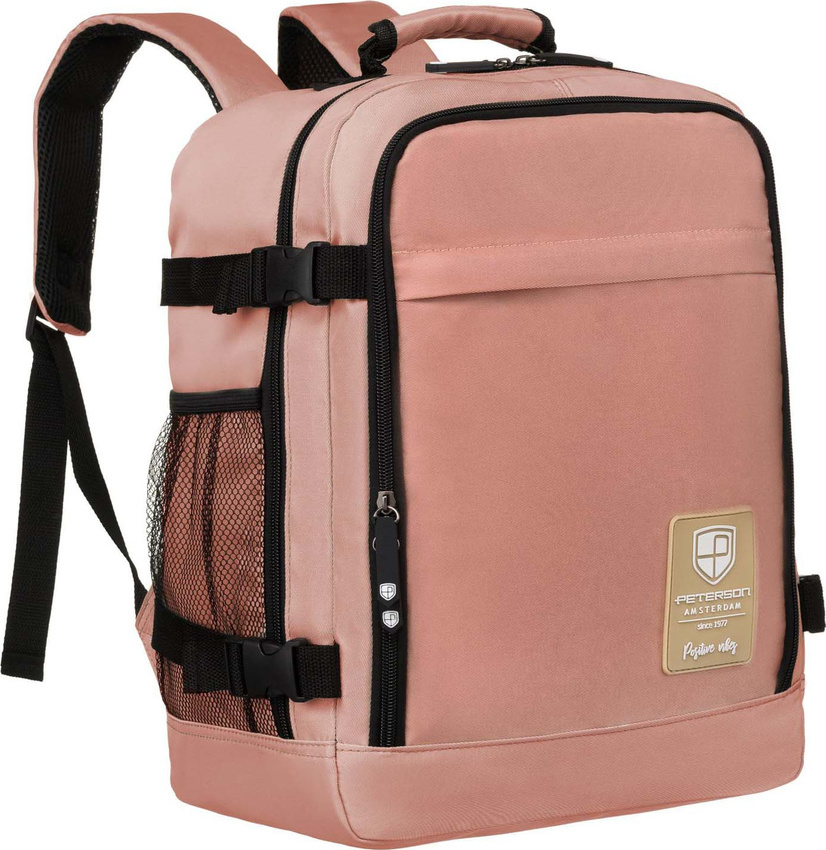 Peterson Ružový priestranný cestovný batoh s USB portom PTN APP Veľkosť: ONE SIZE