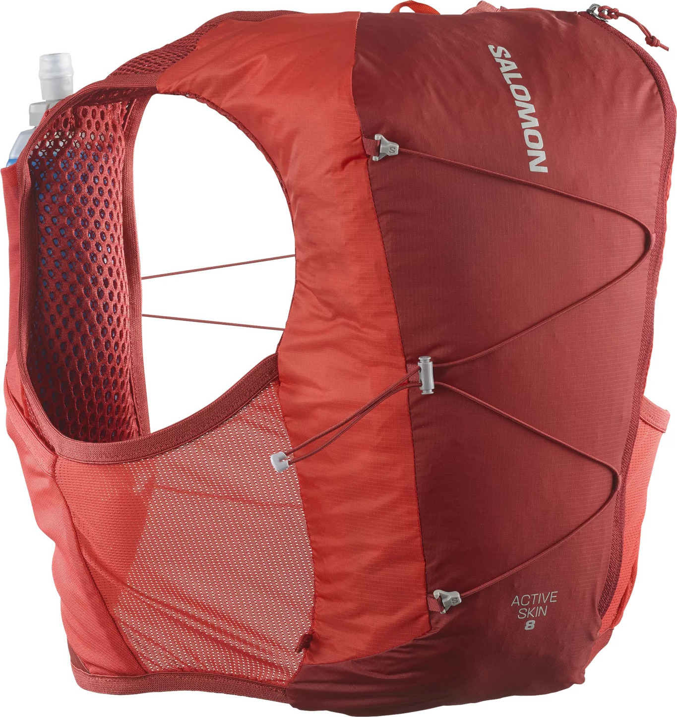 Červený bežecký batoh Salomon Active Skin 8 Set C21779 Veľkosť: M