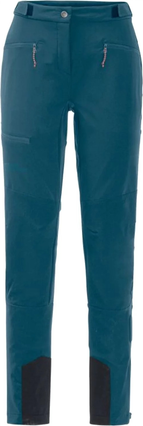 Tmavomodré dámske trekingové softshellové nohavice Jack Wolfskin Salmaster Pants W 1507681-4133 Veľkosť: 36
