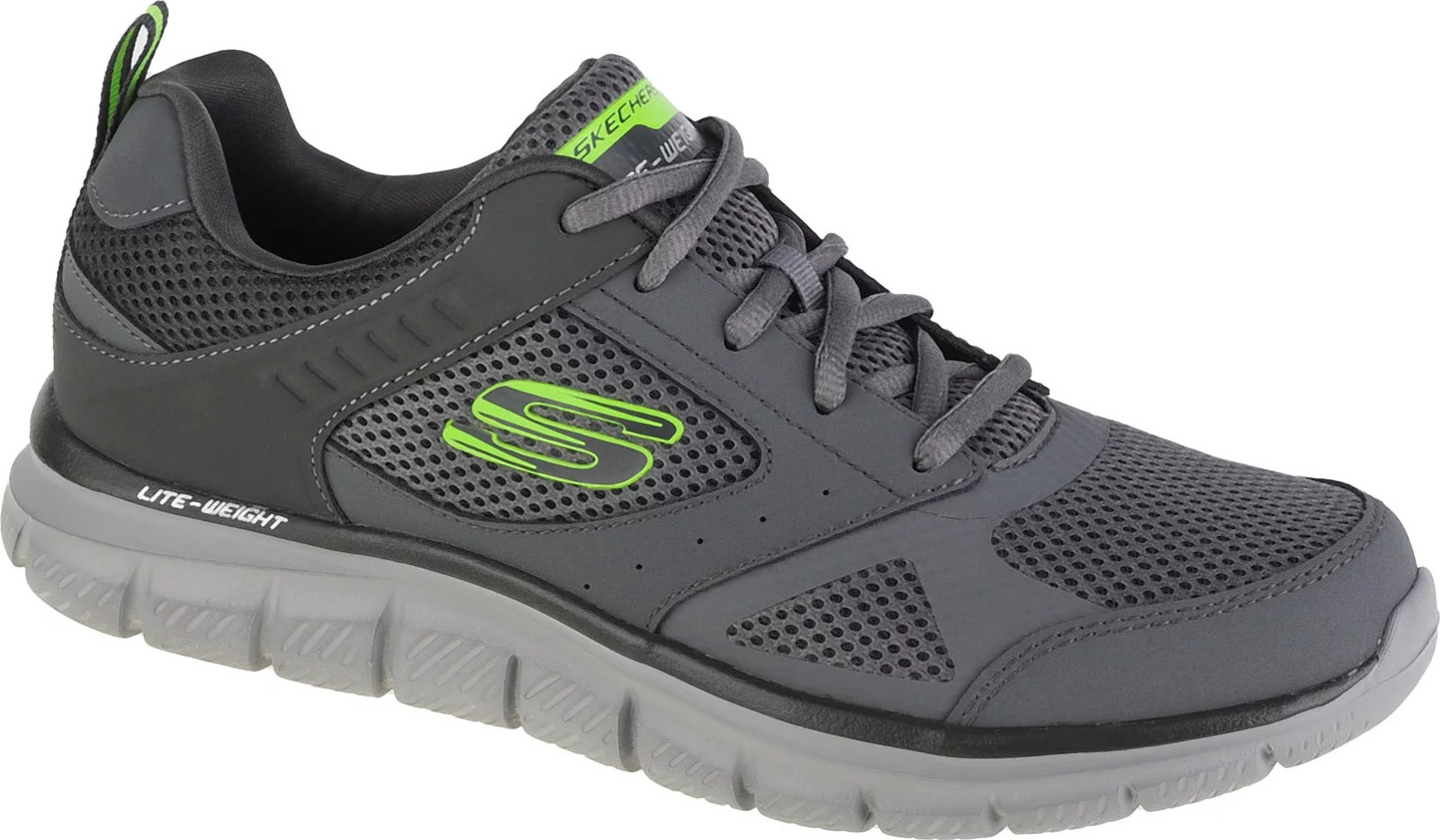 Sivé pánske tenisky Skechers Track-Syntac 232398-CHAR Veľkosť: 41