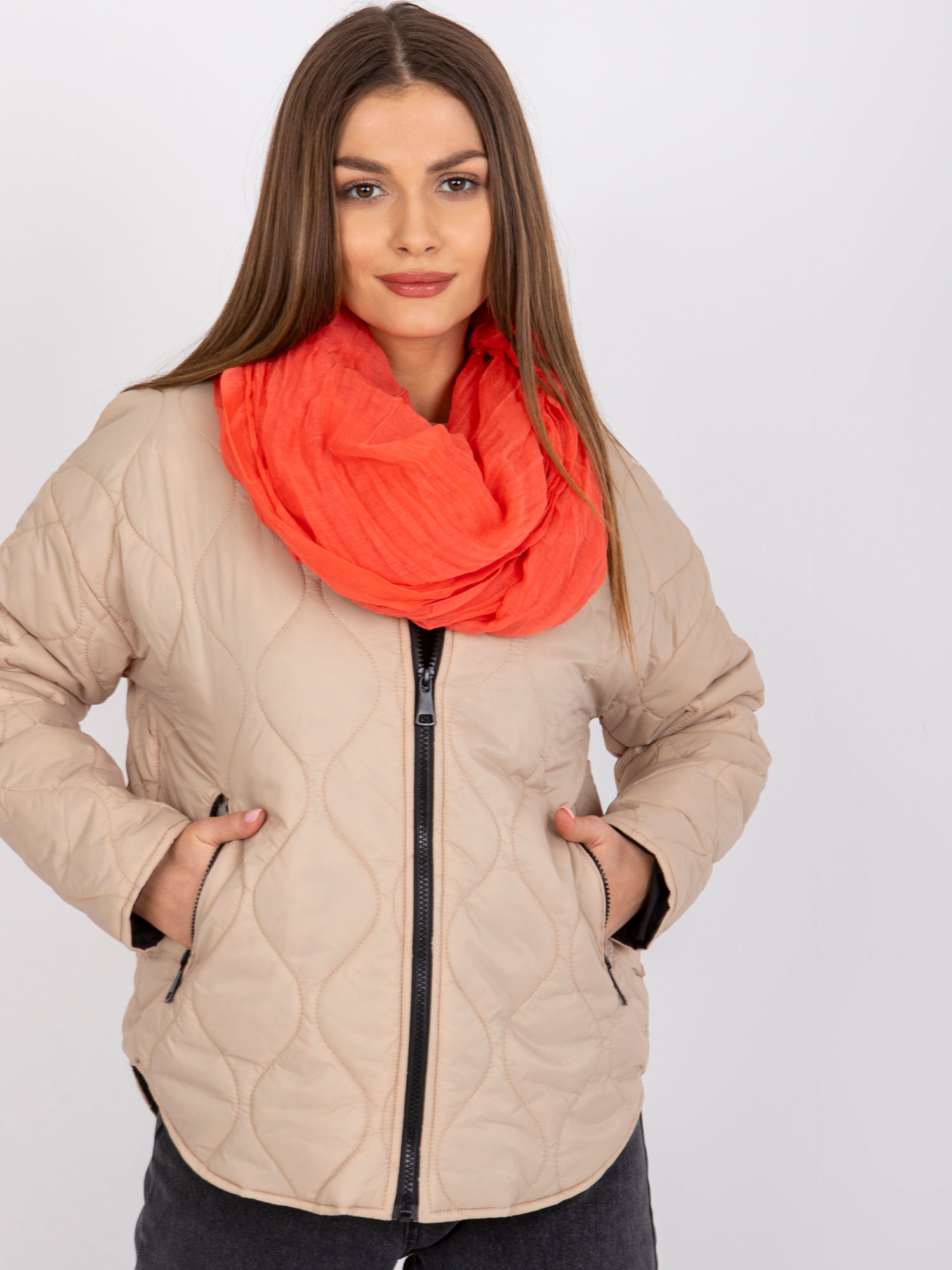 Korálová šatka z viskózy AT-CH-1905-coral red Veľkosť: ONE SIZE