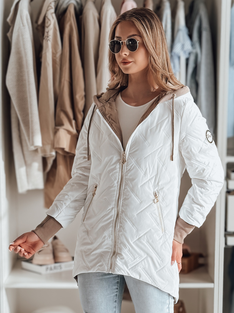 Dámska biela prechodná bunda s kapucňou LUMERA TY4820 Veľkosť: S