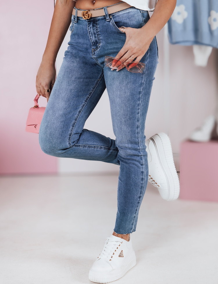 Dámske modré skinny rifle MODENIM UY2382 Veľkosť: S