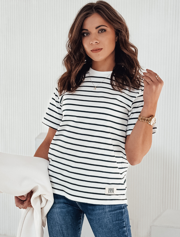 Dámske tmavomodro-biele pruhované tričko RILANT RY2564 Veľkosť: S