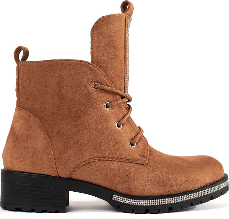 Svetlohnedé členkové topánky so šnurovaním SP105C Veľkosť: 39