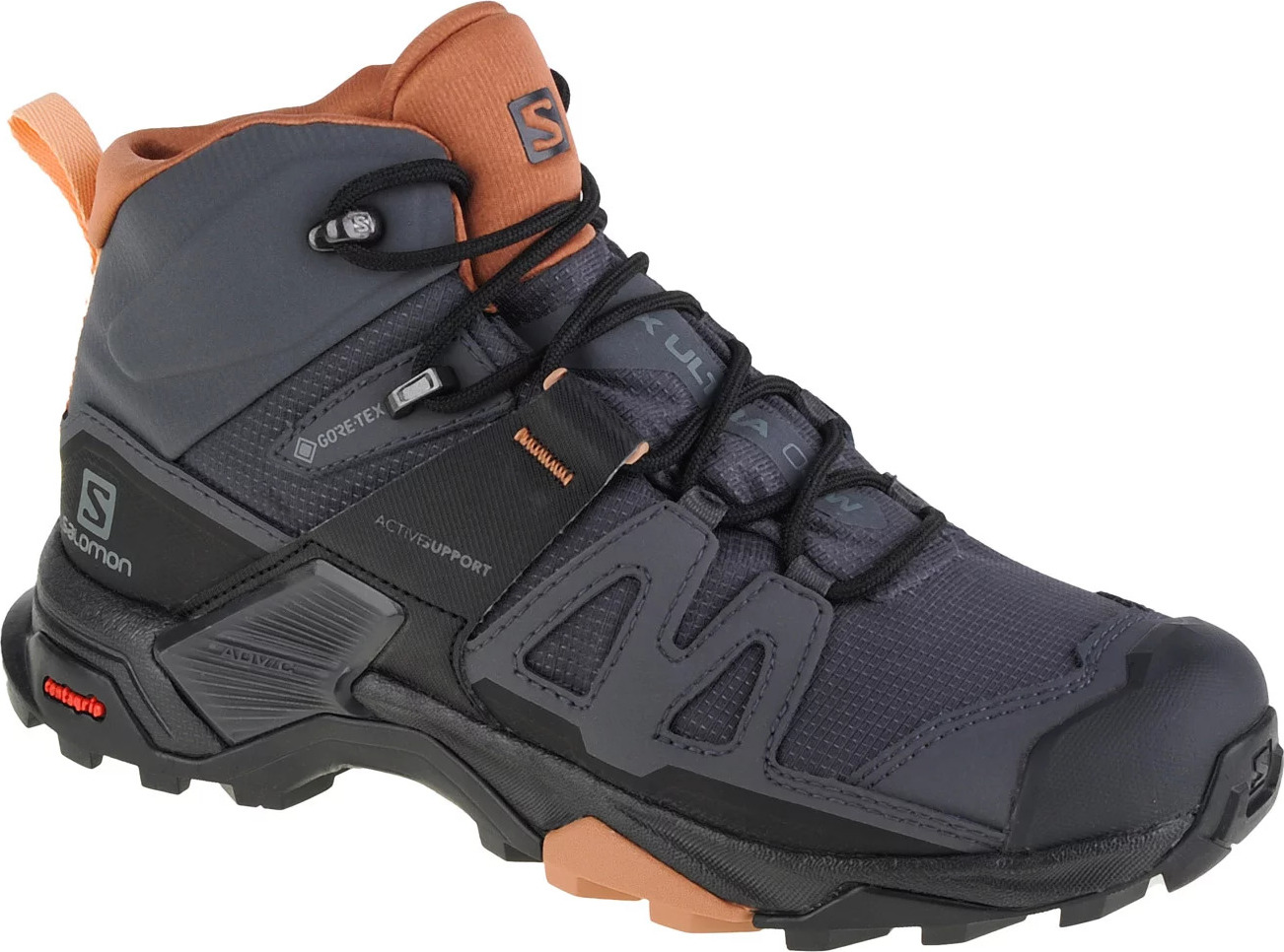Tmavosivé outdoorové topánky Salomon X Ultra 4 Mid GTX W 412956 Veľkosť: 37 1/3