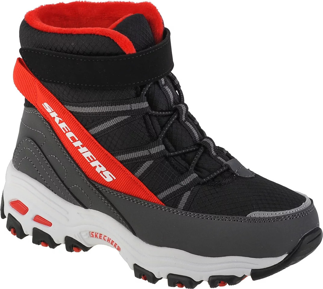 Čierne chlapčenské zimné topánky Skechers D Lites 660092L-BKRD Veľkosť: 31