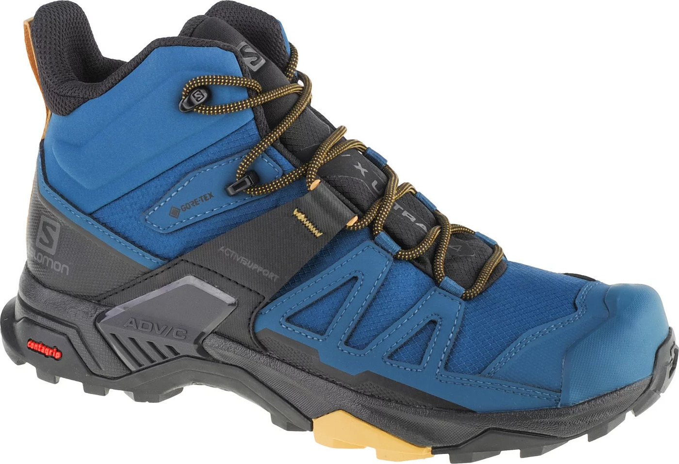 Modré pánske členkové outdoorové topánky Salomon X Ultra 4 Mid GTX 416245 Veľkosť: 48