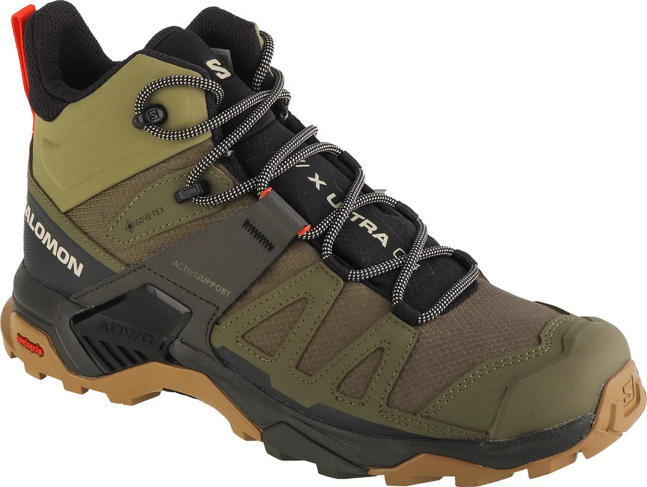 Tmavozelené pánske členkové outdoorové topánky Salomon X Ultra 4 Mid GTX 417398 Veľkosť: 48