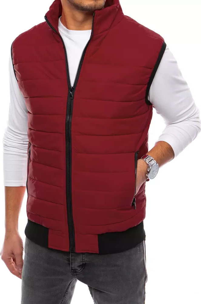 Vínová prešívaná vesta TX4016 Veľkosť: M