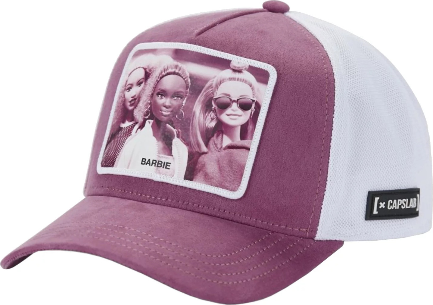Bielo-ružová dievčenská šiltovka Capslab Barbie Cap CL-BA2-2-PCT-BAR Veľkosť: ONE SIZE