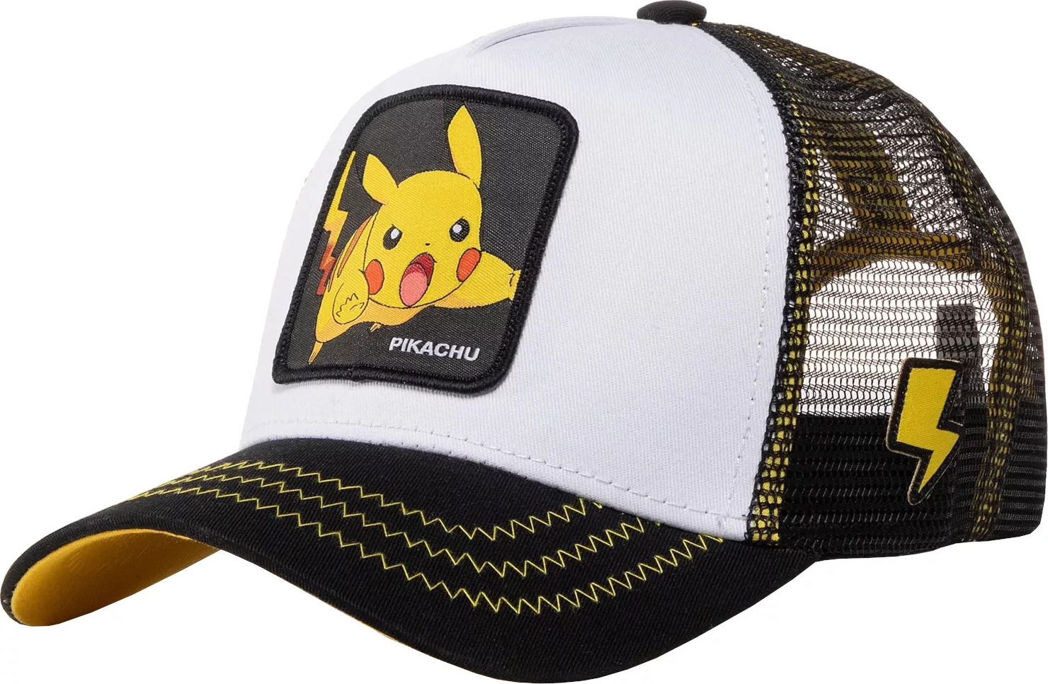 Bielo-čierna chlapčenská šiltovka Capslab Freegun Pokemon Pikachu Cap CL-PKM2-1-PIK5 Veľkosť: ONE SIZE