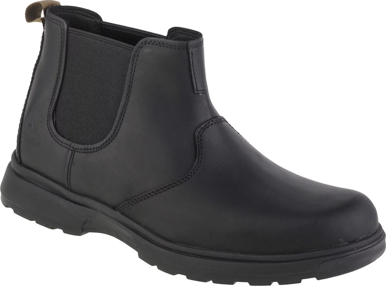 Čierne pánske kožené členkové topánky Timberland Atwells Ave Chelsea 0A5R9M Veľkosť: 45