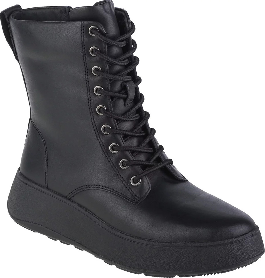 Čierne dámske členkové kožené topánky FitFlop F-Mode GM4-090 Veľkosť: 38