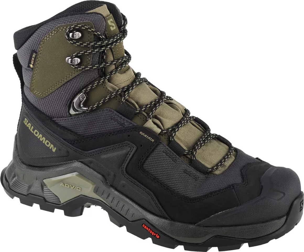 Zeleno-čierna pánska trekingová obuv Salomon Quest Element GTX 414571 Veľkosť: 47 1/3