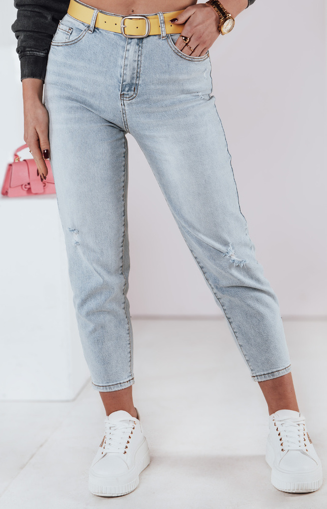 Svetlomodré štýlové džínsy mom JEANMOMENT UY2358 Veľkosť: XS