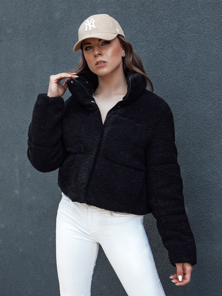 Dámska čierna krátka bunda CELESTIAL TY4481 Veľkosť: M