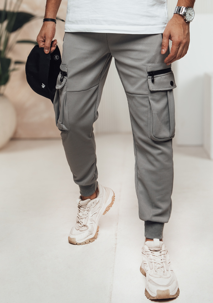 Sivé pánske cargo nohavice UX4472 Veľkosť: XL