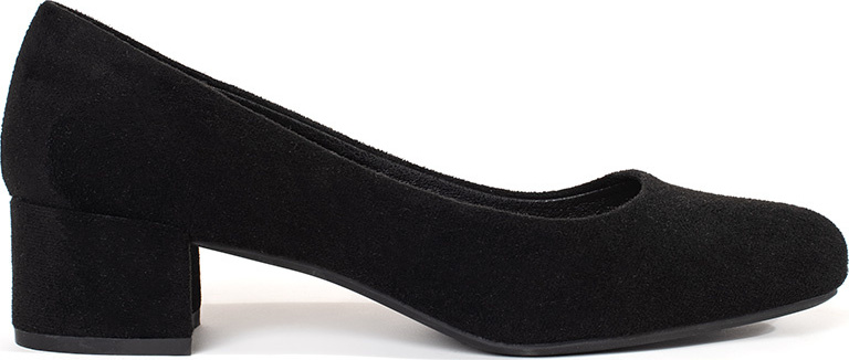 Čierne semišové lodičky na stĺpiku Sergio Leone, podpätok 4 cm PB-291B.MIC Veľkosť: 36