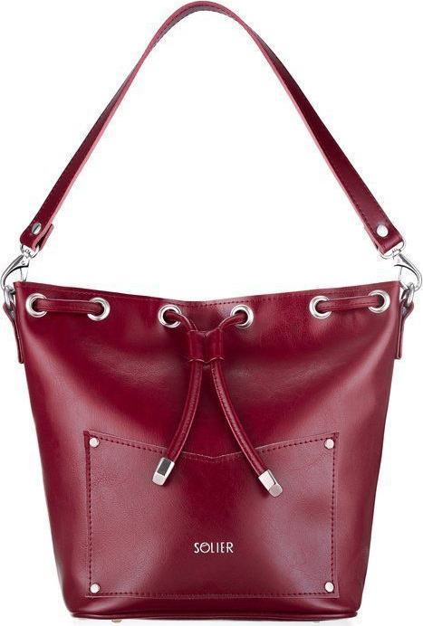 SOLIER červená dámska kabelka FL19 burgundy Veľkosť: ONE SIZE
