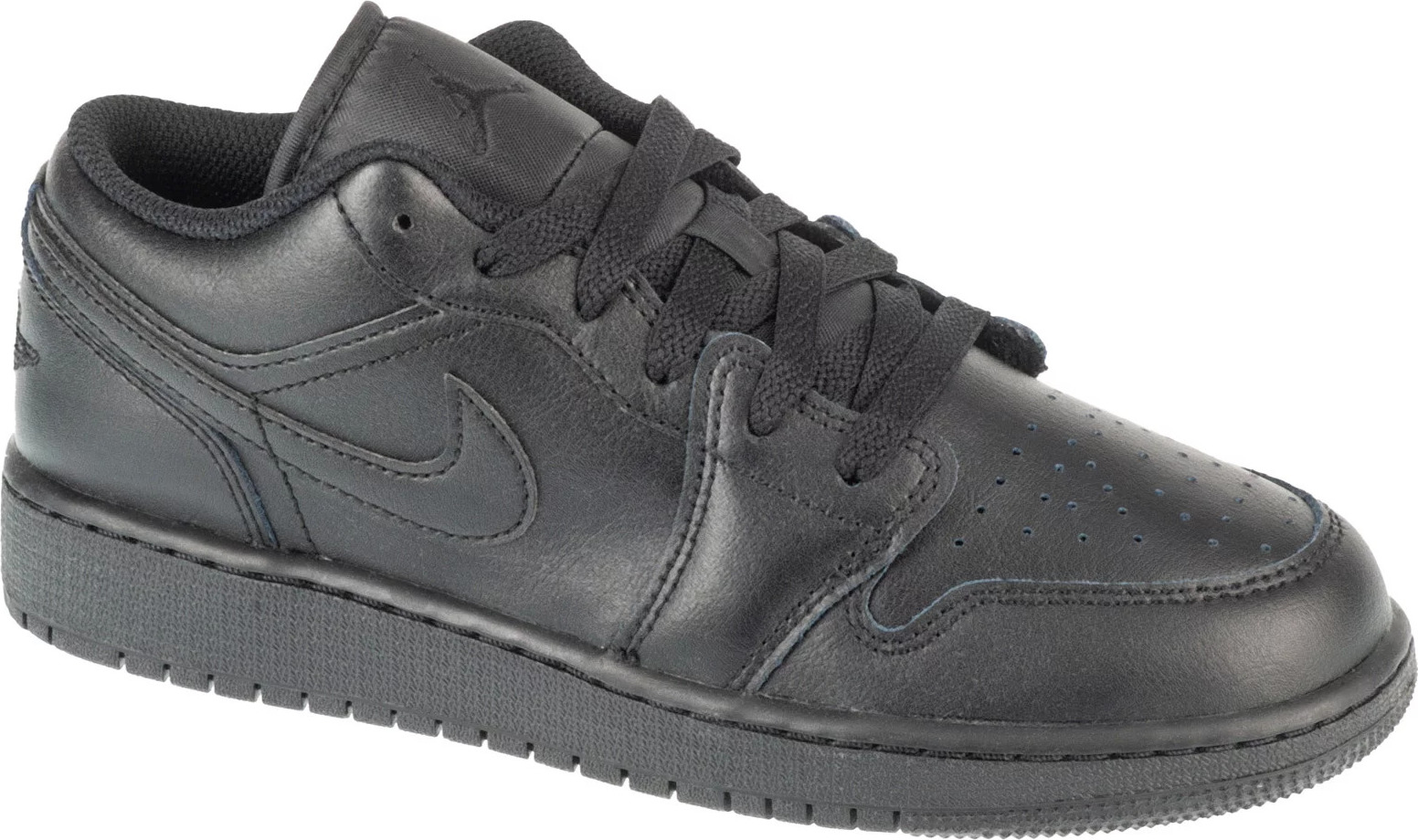 Čierne chlapčenské tenisky Air Jordan 1 Low GS 553560-093 Veľkosť: 35,5