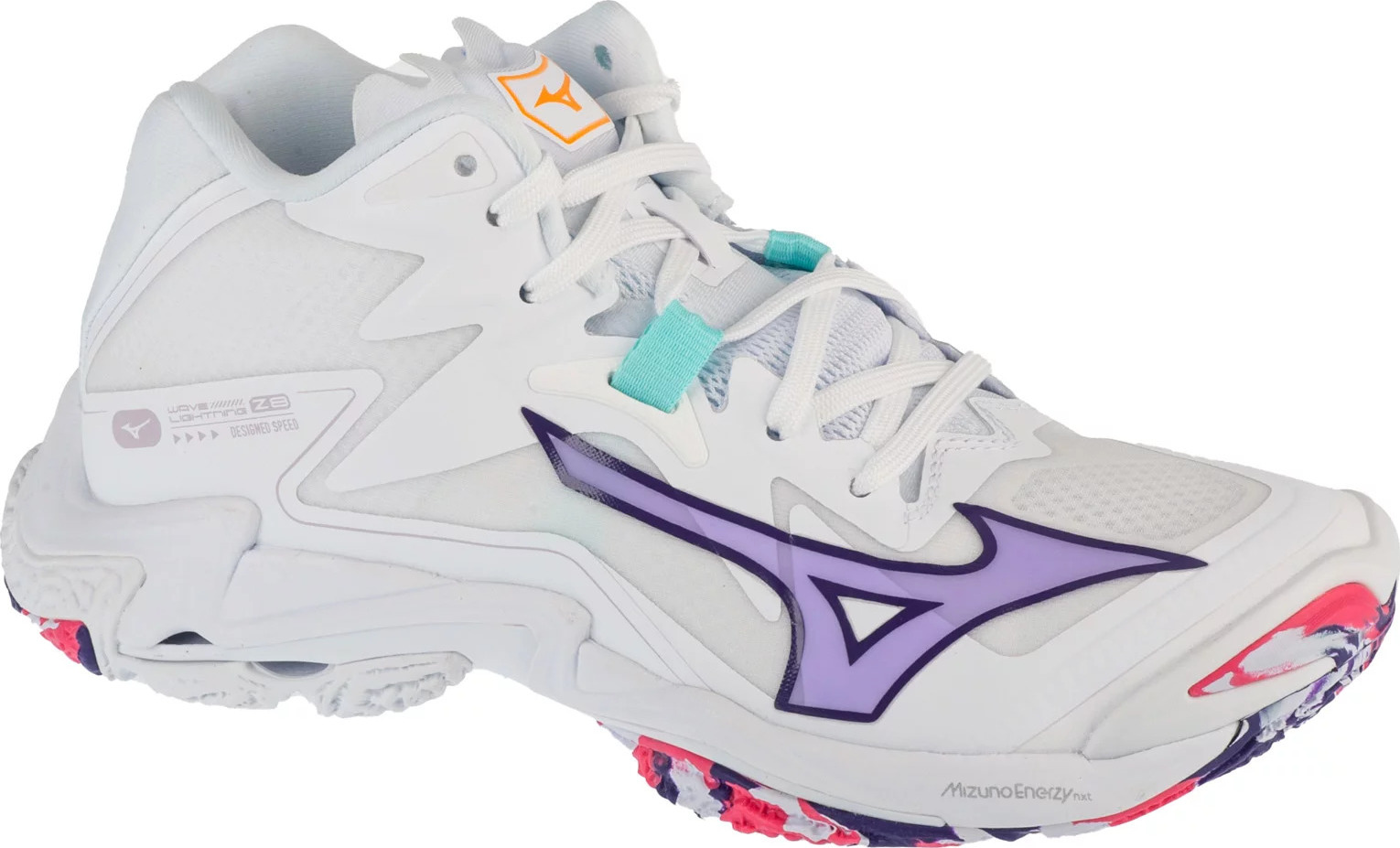 Bielo-fialové dámske športové tenisky Mizuno Wave Lightning Z8 Mid V1GC240520 Veľkosť: 37