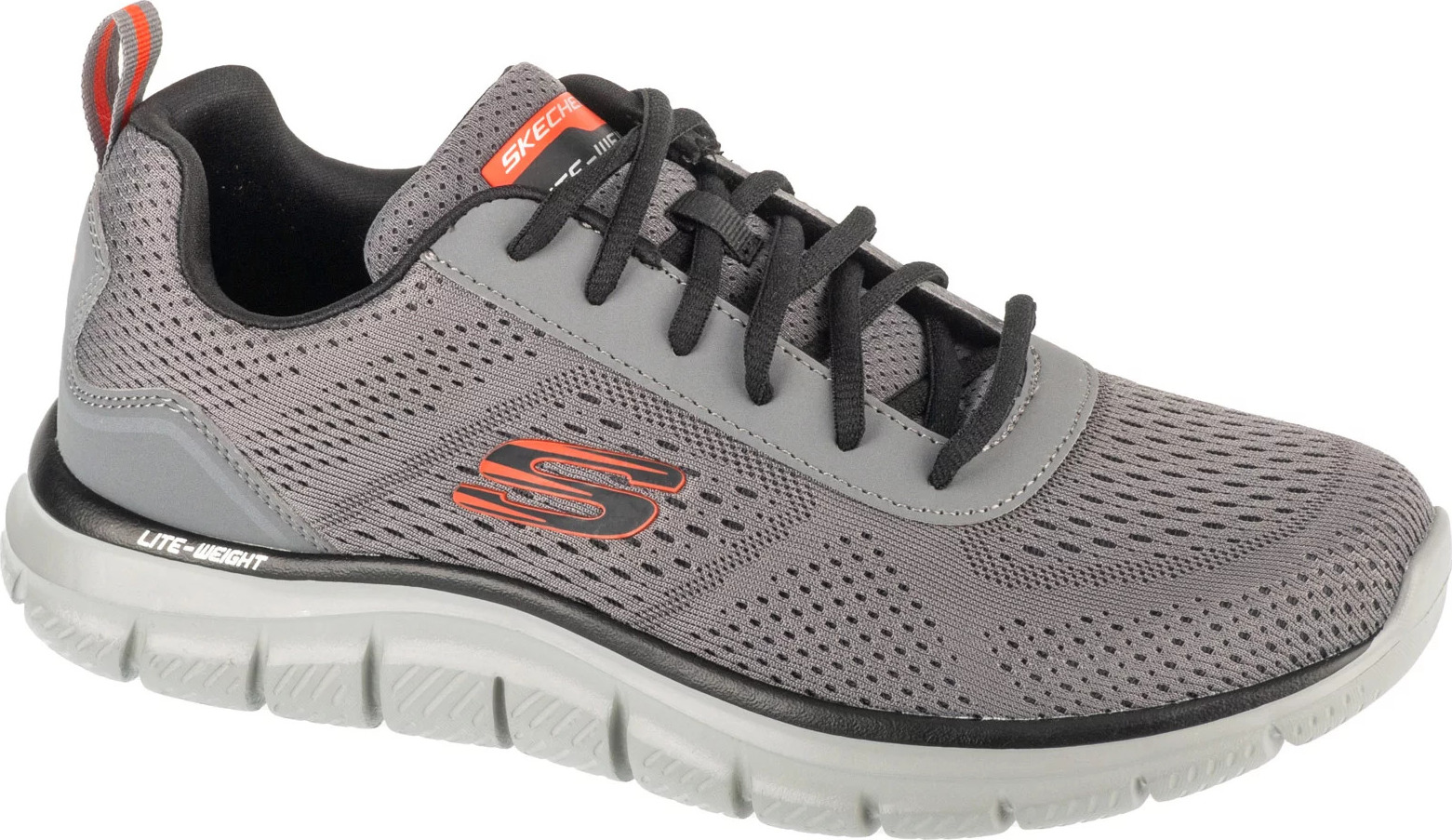 Sivé pánske bežecké tenisky Skechers Track - Leshur 232758-CCOR Veľkosť: 43