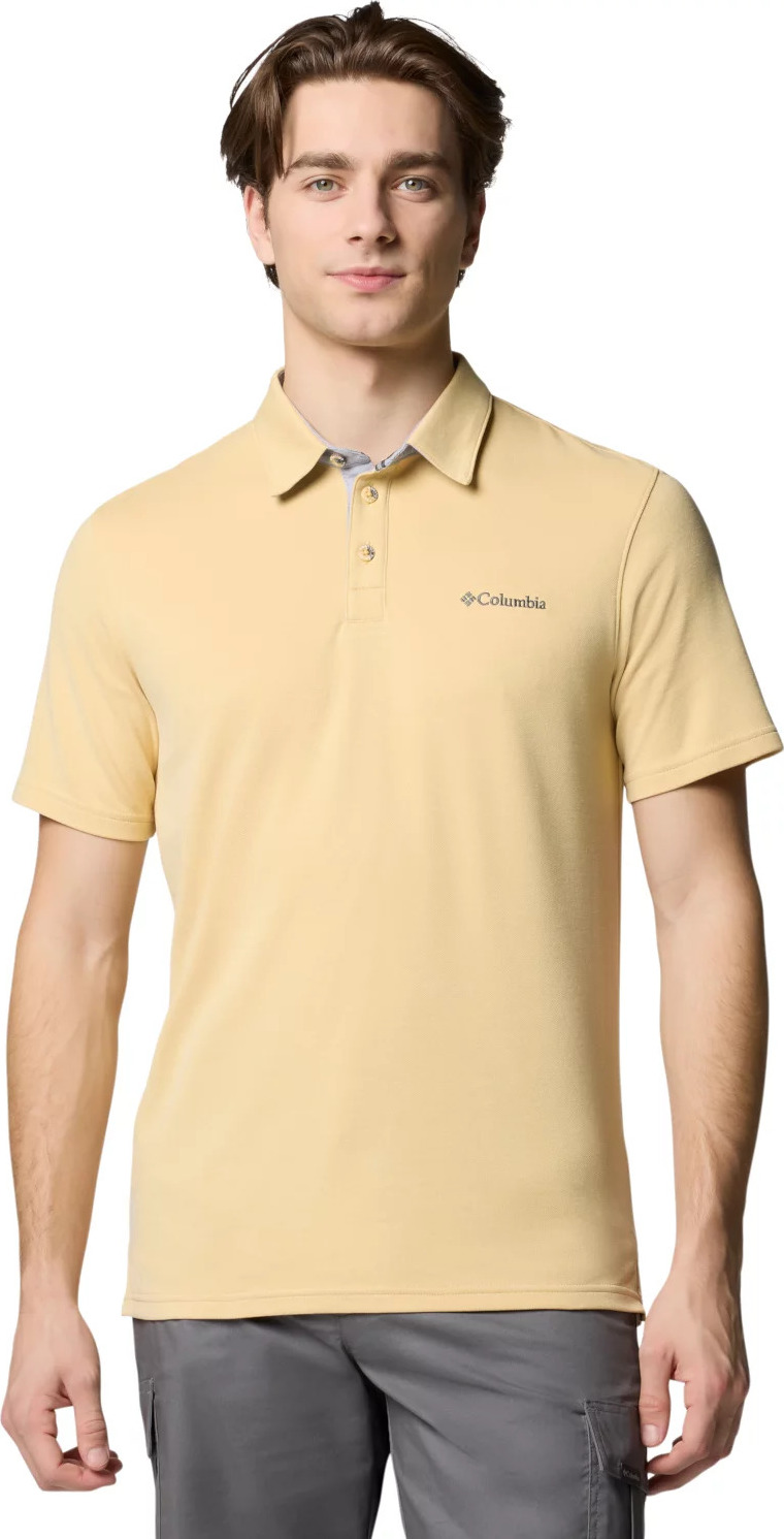 Svetložlté pánske tričko s golierom Columbia Nelson Point Polo 1772721715 Veľkosť: L