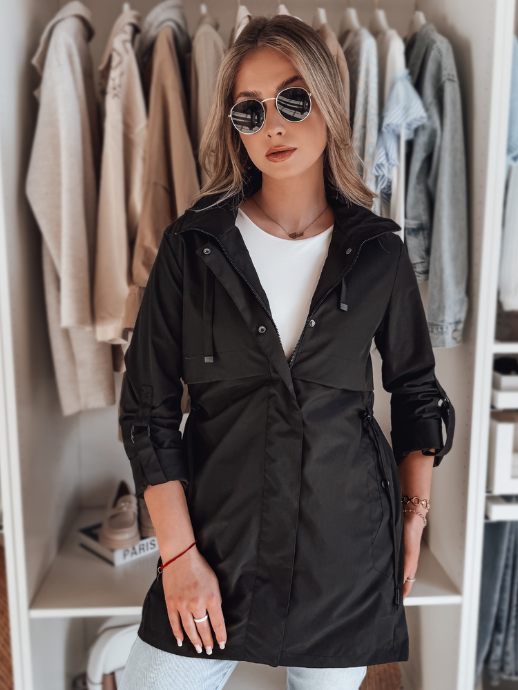 Čierna dámska prechodná parka STYLINA TY4788 Veľkosť: S