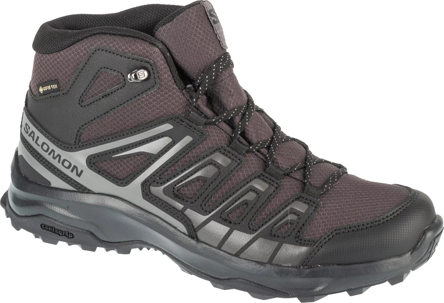 Čierne pánske členkové outdoorové topánky Salomon Extegra Mid GTX L47800100 Veľkosť: 46 2/3