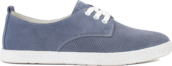 Modré dierkované tenisky z prírodnej kože GD-XF-96BL Veľkosť: 36