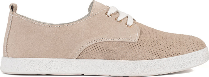 Béžové dierkované tenisky z prírodnej kože GD-XF-96BE Veľkosť: 38