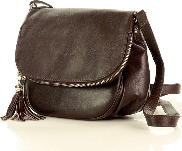 MARCO MAZZINI Tmavohnedá crossbody s chlopňou L27W Veľkosť: ONE SIZE
