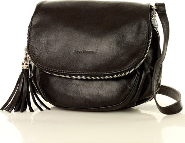Kožená čierna crossbody kabelka L27c Veľkosť: ONE SIZE