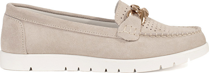 Kožené béžové mokasíny s retiazkou GD-XF-93BE Veľkosť: 36