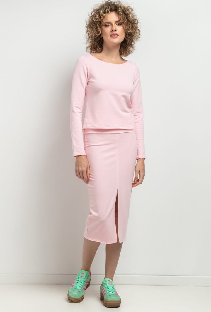 Svetloružová dámska ľahká mikina - mama a dcéra MMM41 - light pink Rozmiar: S