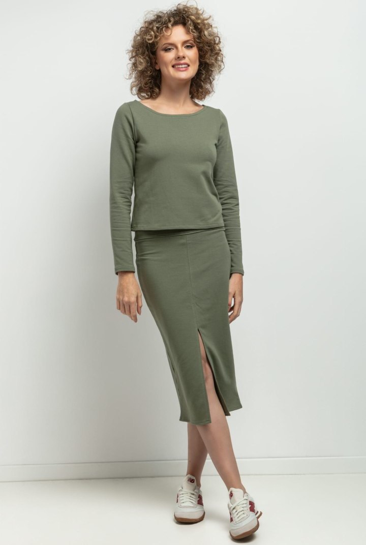 Tmavozelená dámska ľahká mikina - mama a dcéra MMM41 - dark green Rozmiar: M