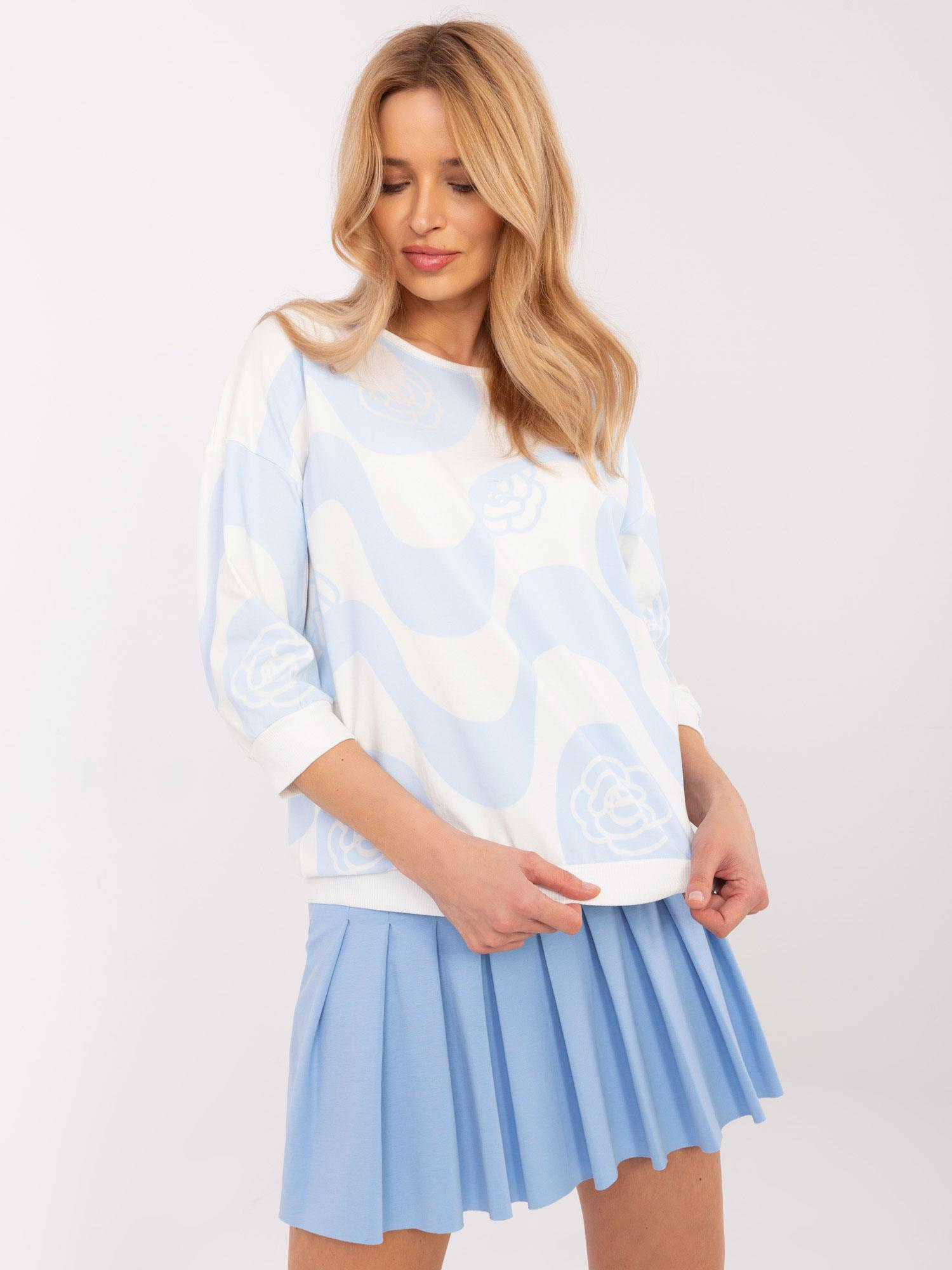 Bielo-modrá dámska ľahká mikina RV-BZ-A285.24-white-blue Veľkosť: ONE SIZE