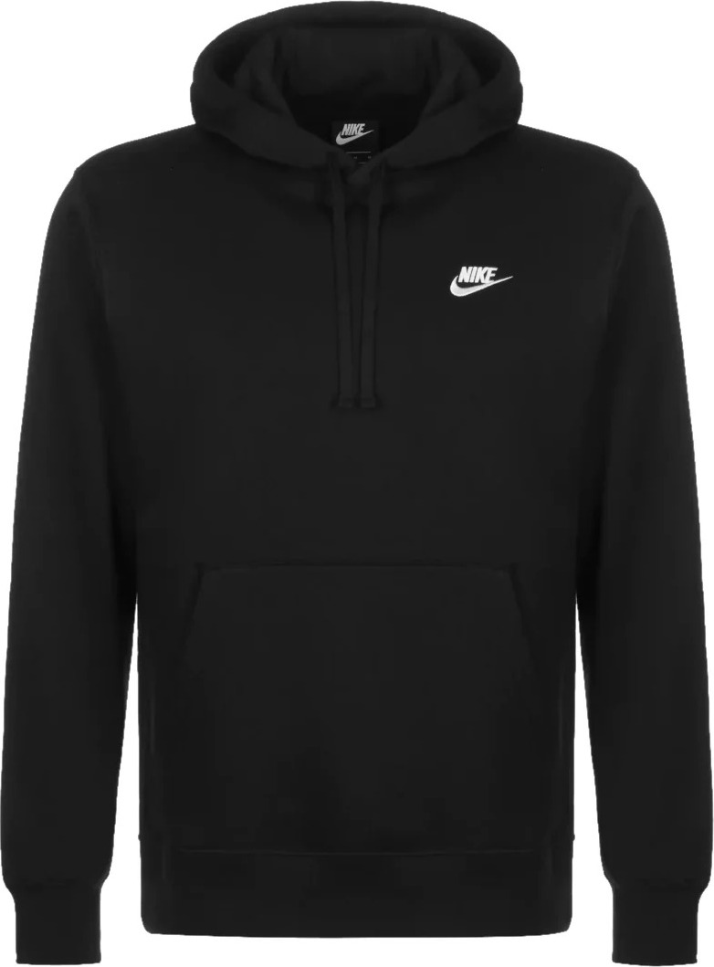 Čierna pánska mikina s kapucňou Nike NSW Club Hoodie BV2654-010 Veľkosť: L