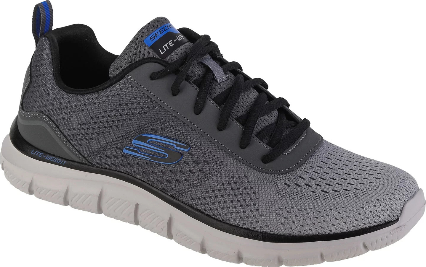 Sivé pánske tenisky Skechers Track - Ripkent 232399-CCGY Veľkosť: 41