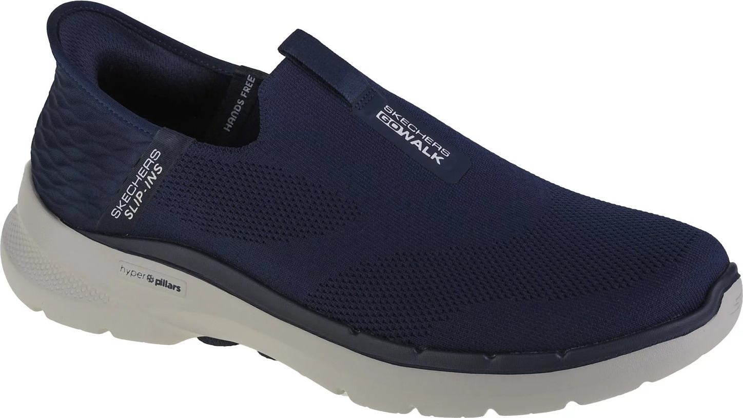 Tmavomodré pánske tenisky Skechers Go Walk 6 - Easy On 216278-NVY Veľkosť: 44,5