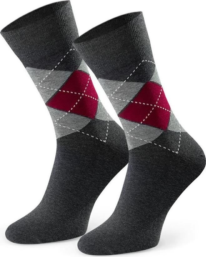 Tmavosivé pánske vzorované ponožky Art.056 IC253, GRAPHITE MELANGE Veľkosť: 45/47