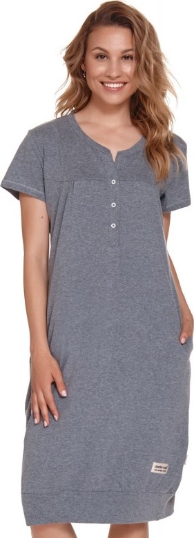 Sivá dojčiaca košeľa so zapínaním na patentky Veľkosť: S