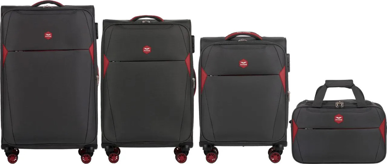 Sivá sada cestovných kufrov a príručnej batožiny DPR01 Veľkosť: Sada kufrov