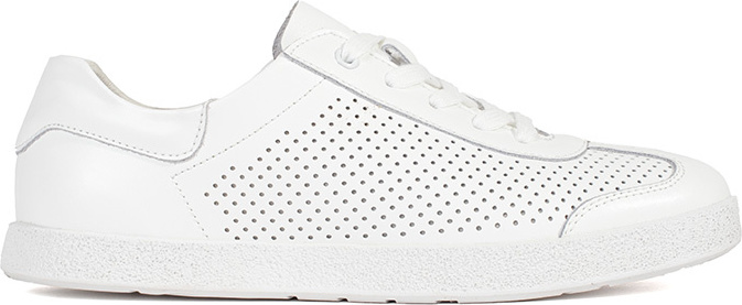 Biele dierkované tenisky z prírodnej kože GD-XF-125W Veľkosť: 36